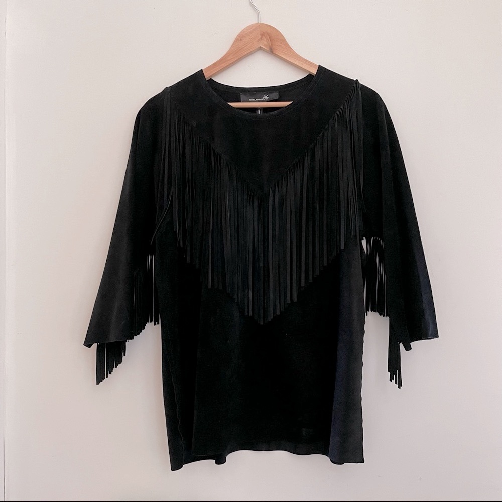 Isabel Marant Runway Collection Suede Fringe Shirt